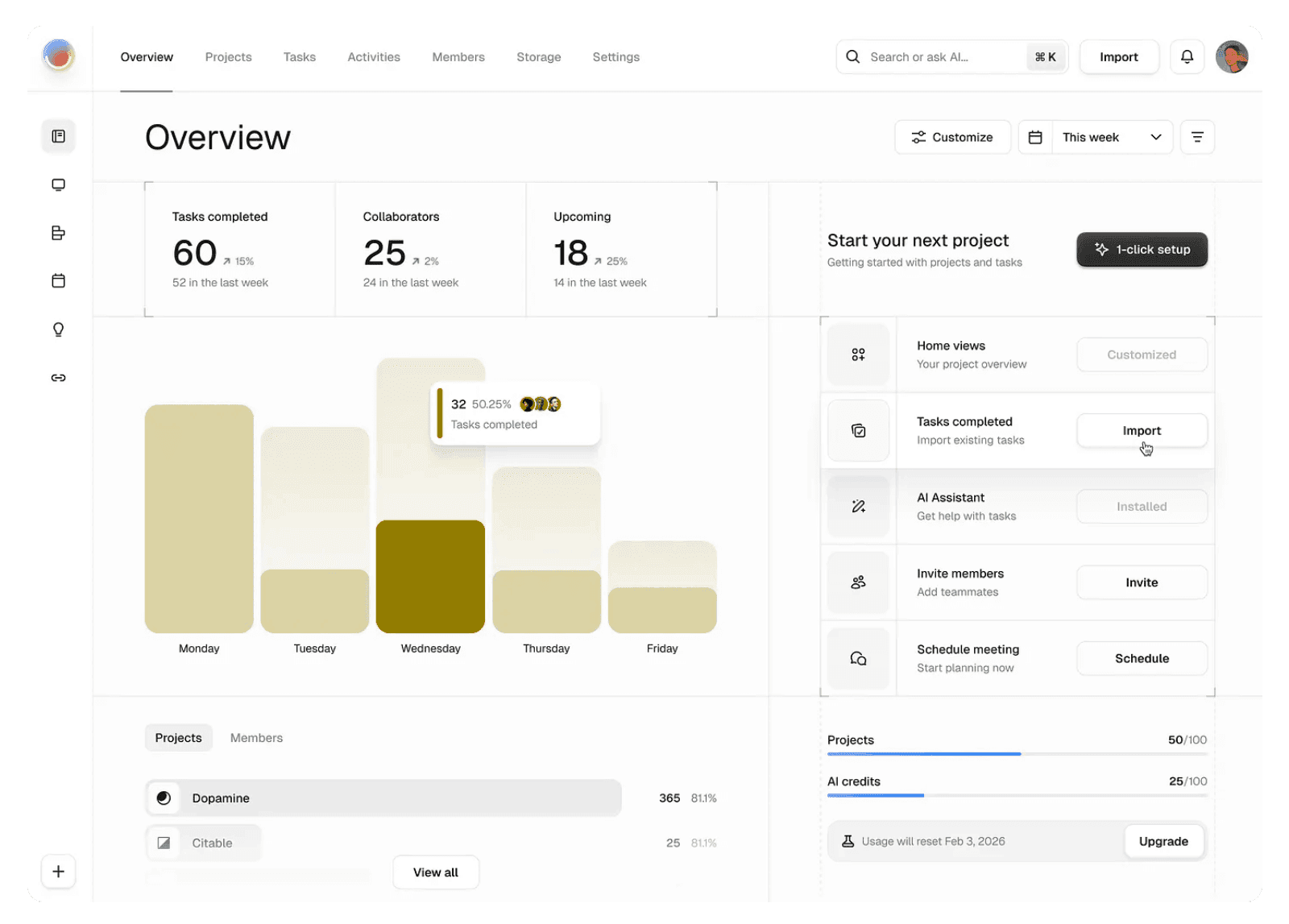 Tableau de bord Willow — transactions et analytics